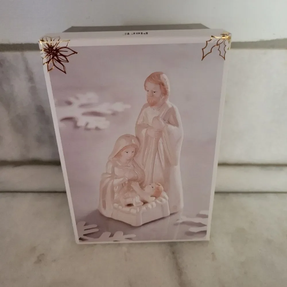 Pier 1 Holy Family Porcelain Figurine Christmas Holiday Decor